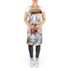 White Poodle The Chef Apron Cooking Kitchen Server Baking Crafts Gardening for Adult Women Men, Unisex, Large, Multicolor